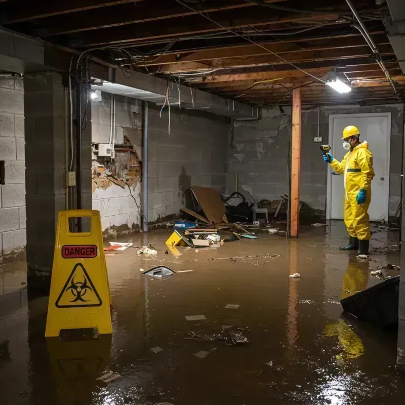 Flooded Basement Electrical Hazard in Audrain County, MO Property